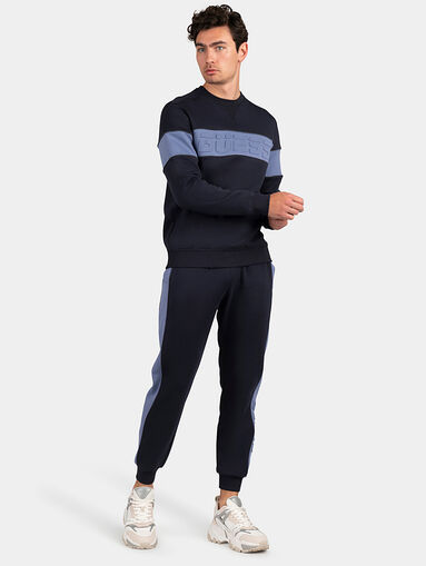 MERV blue sports pants with embossed logo - 5