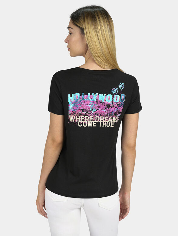 HOLLYWOOD HEELS black T-shirt with print - 2