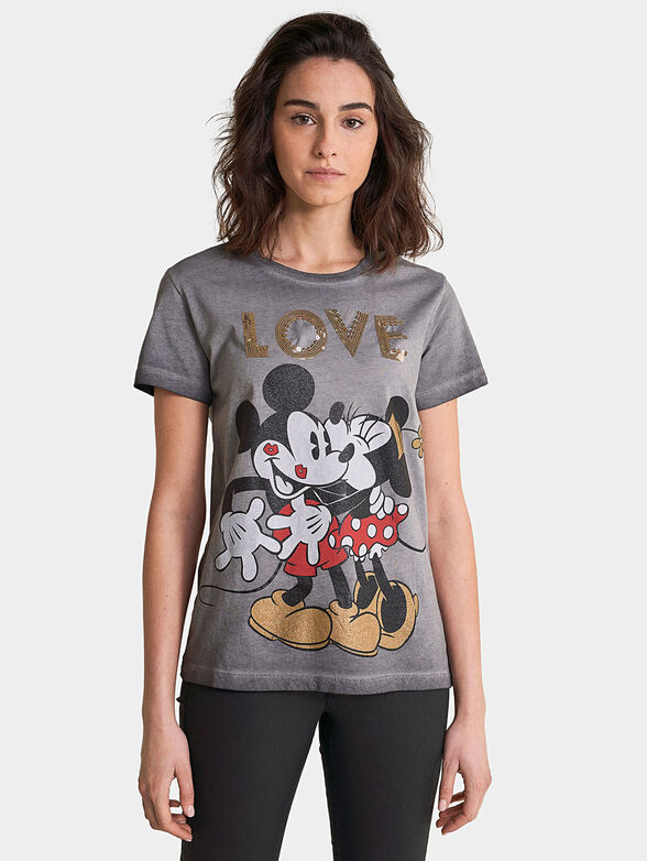 T-shirt with print and sequins - 1