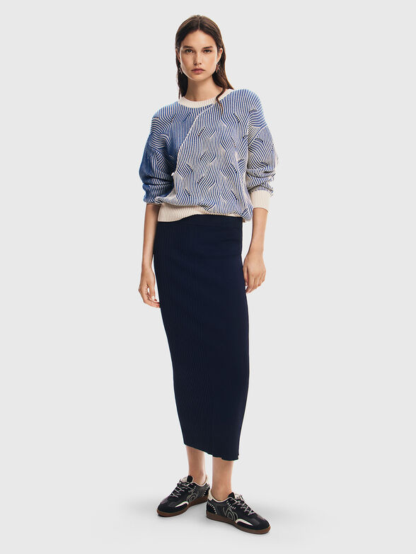 Midi skirt in dark blue - 5