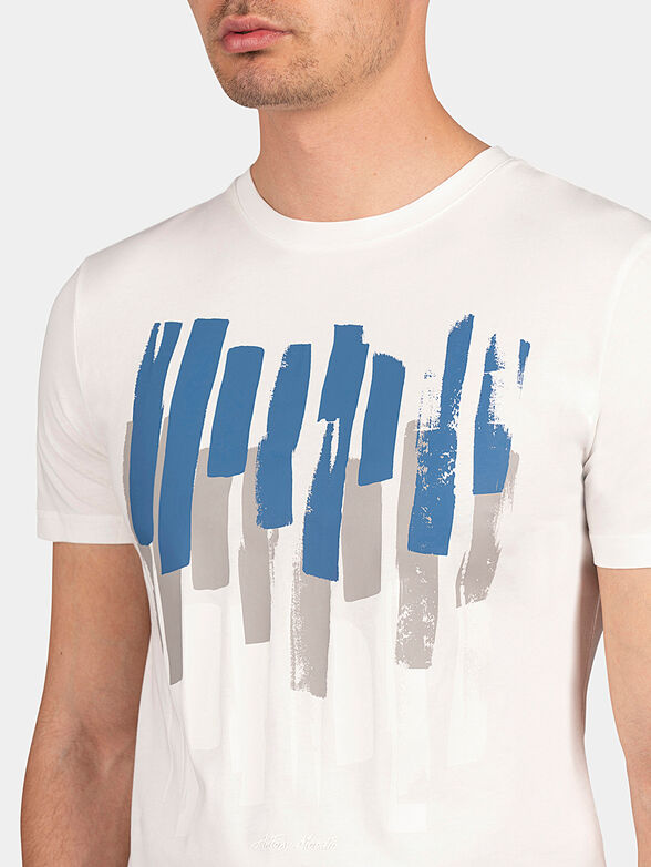 Blue T-shirt with print - 4