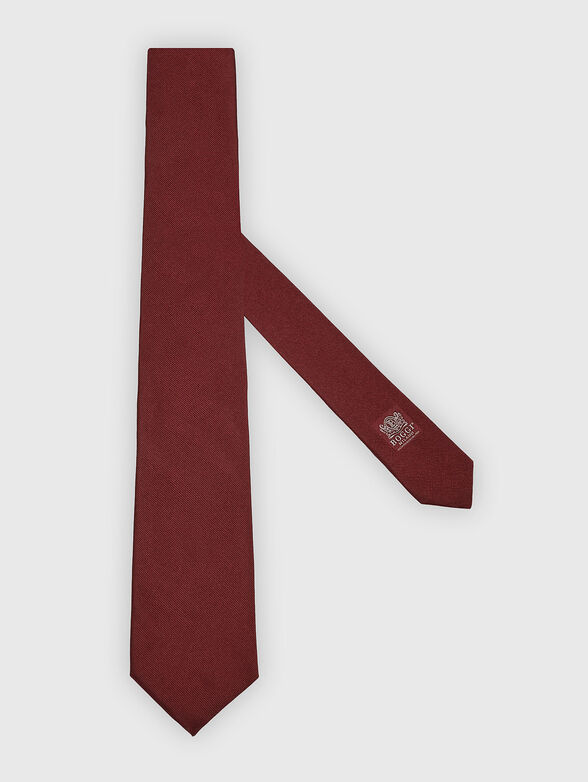 Silk tie in burgundy - 1