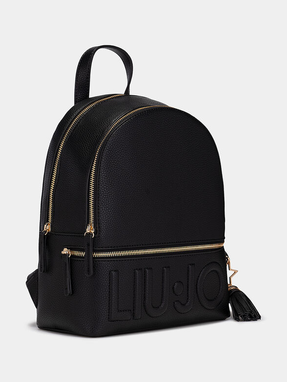 Backpack with embossed logo and pendant - 3