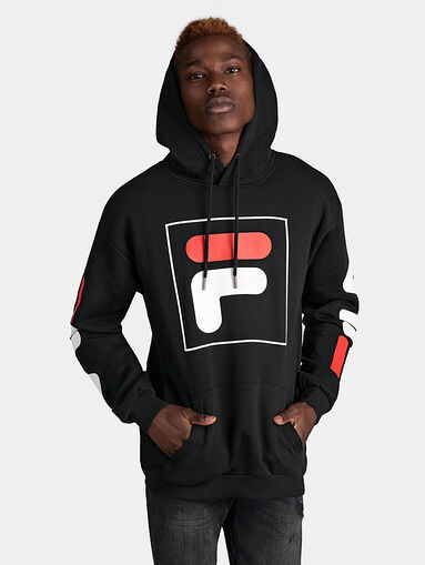 Hooded sweatshirt with maxi logo print - 5