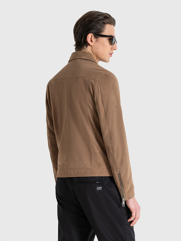 Suede leather jacket with pockets - 2