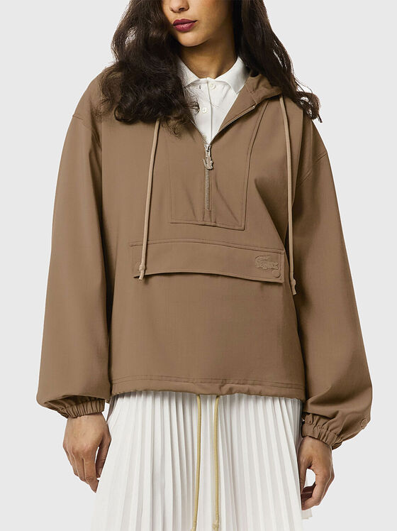 Оувърсайз преходно яке с качулка - 1