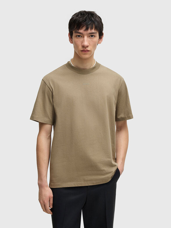 Oversized T-shirt with oval neckline - 1