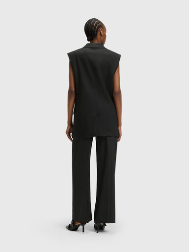 Oversized linen blend vest - 3
