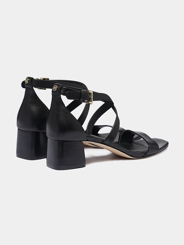 DIANE Black leather sandals - 3