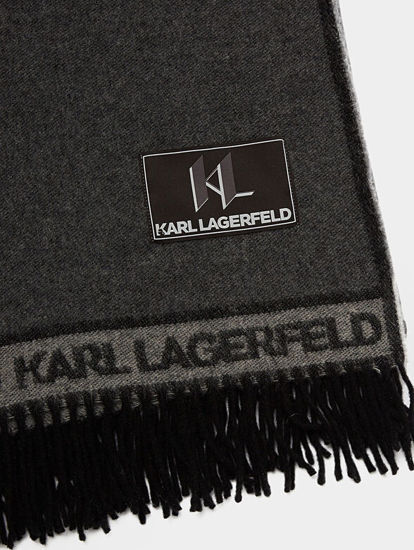 K/MONOGRAM blanket with logo print - 3