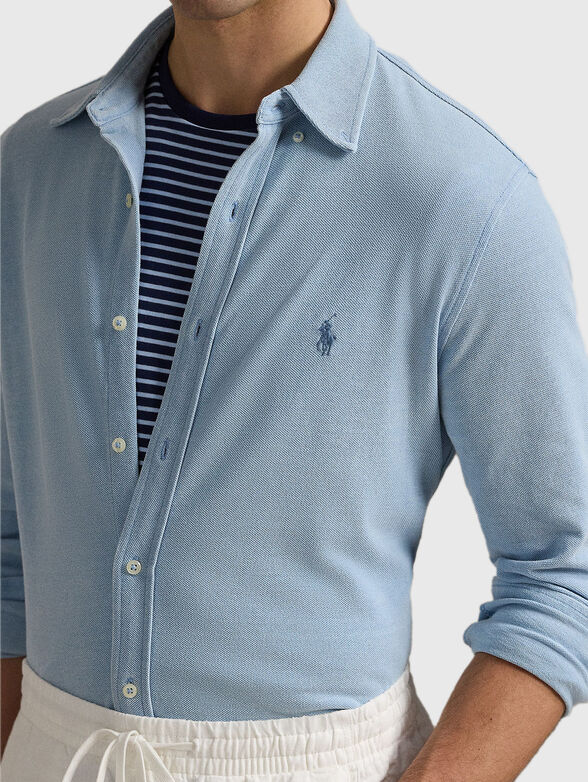 Light blue cotton shirt - 4