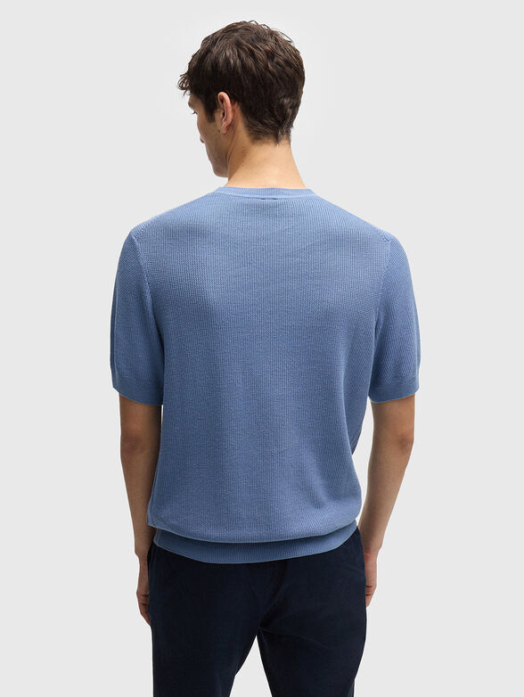 H-DALON sweater with short sleeves in blue colour - 3