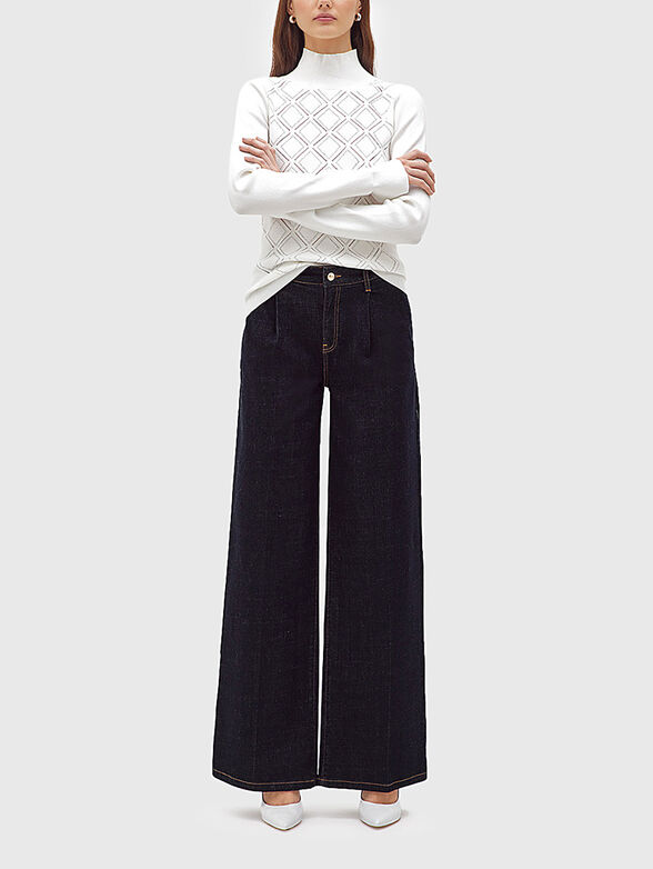 Turtleneck sweater with rhinestones - 2