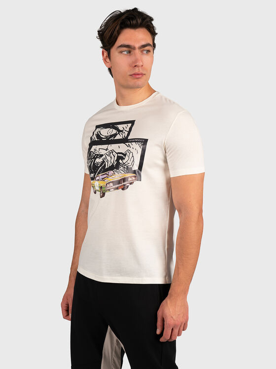 Тениска с бродиран лого патч - 1