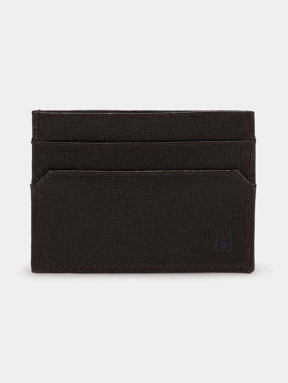 ARNO card holder in dark brown color - 1