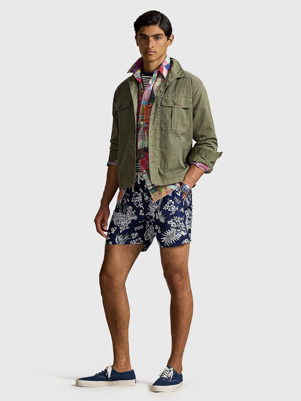 Beach shorts with floral print - 3