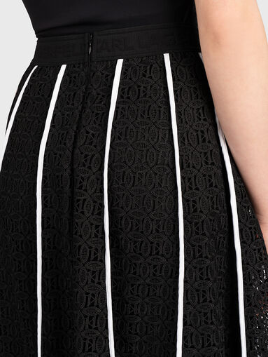 KL black lace skirt with embroidery - 3