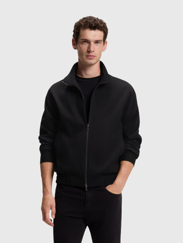 Black jacket made of a cotton blend - 1