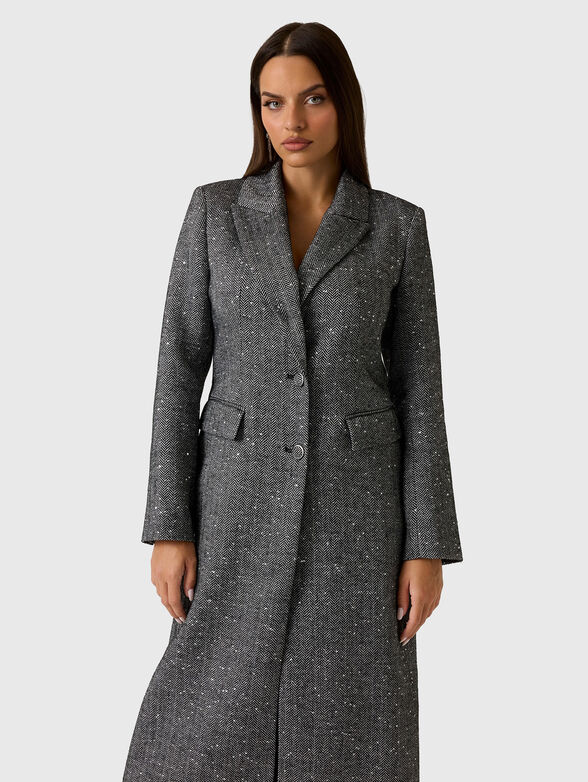 STEFANIA long herringbone coat - 3