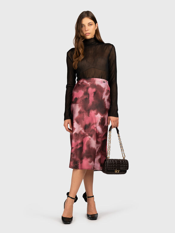 Midi skirt with high waist - 4