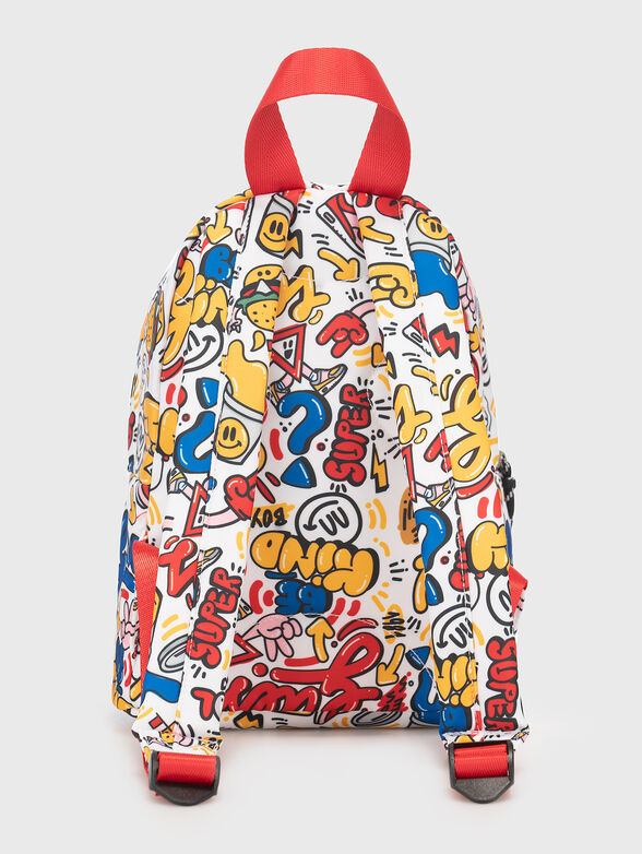 Backpack with multicolour print - 2