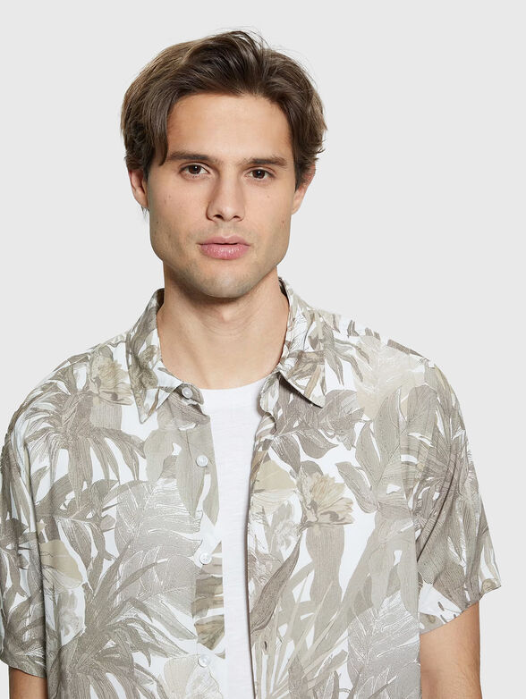 RAYON tropical print shirt - 3