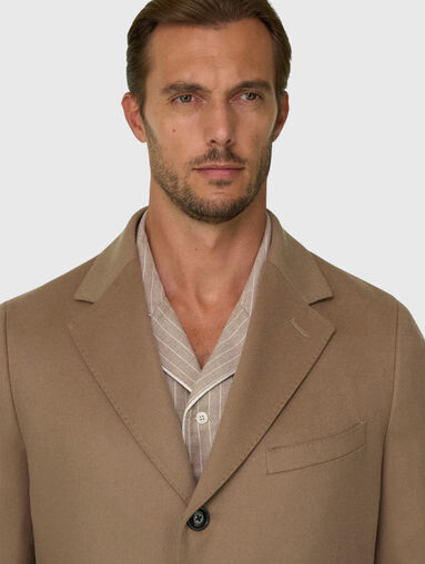 Single breasted cashmere coat - 4