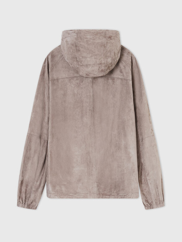 Suede jacket with a hood - 3
