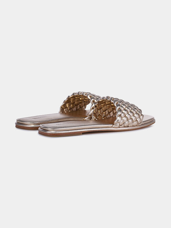 AMELIA Flat sandals in gold color - 3