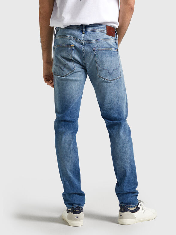 Light blue jeans with accent rips  - 2