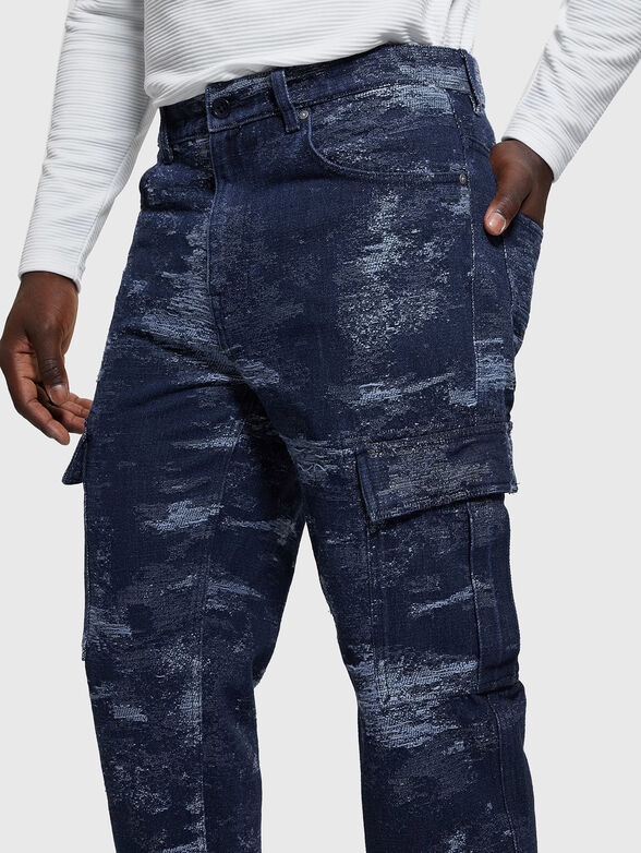JULIANNE textured cargo jeans - 3