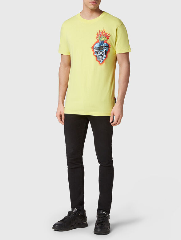 Cotton T-shirt with accent print - 4