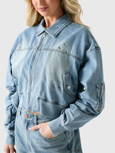 LS ANNA denim bomber jacket - 4