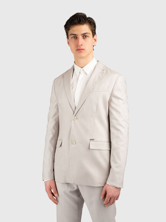 Сиво сако с едноредно закопчаване - 1