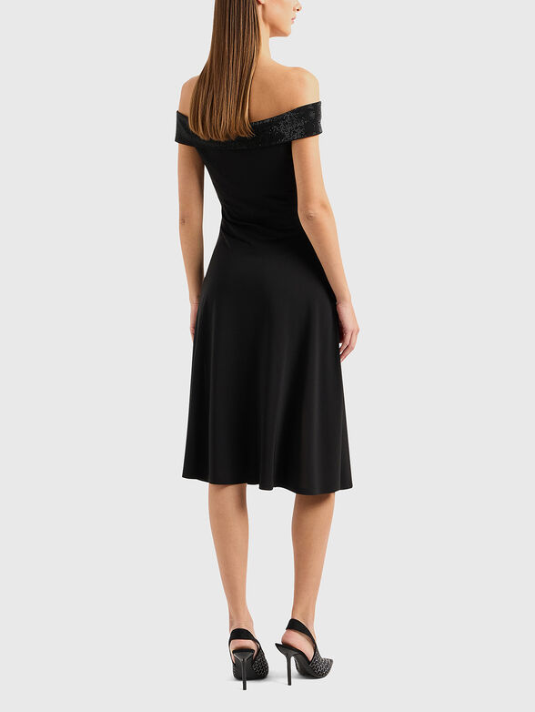 Midi dress with applique rhinestones - 2