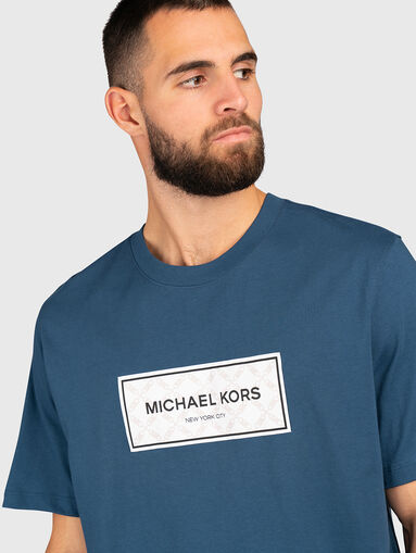Black T-shirt with logo print - 4