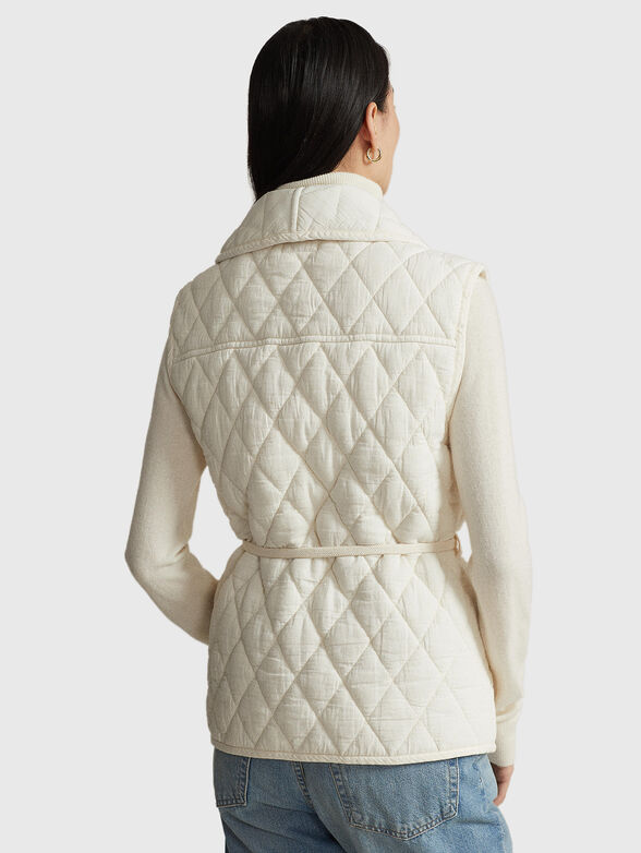 Vest with belt and quilted effect - 3