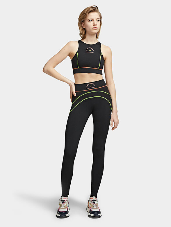 Leggings with logo inscription - 1