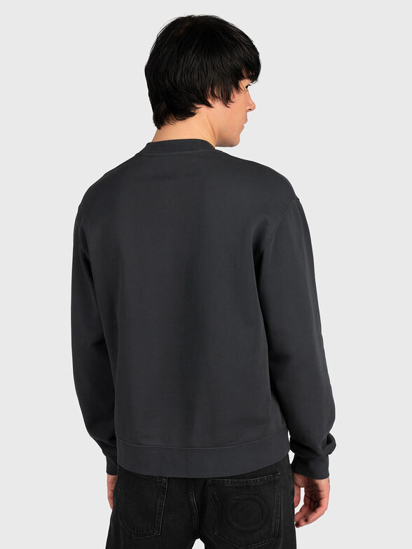 Black sweatshirt with contrasting print - 3