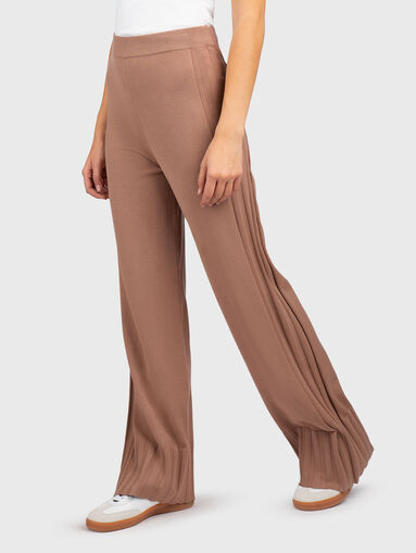 Knitted viscose blend trousers - 4