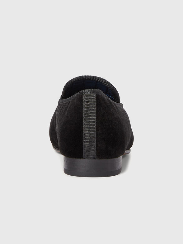 Black velvet loafers - 3