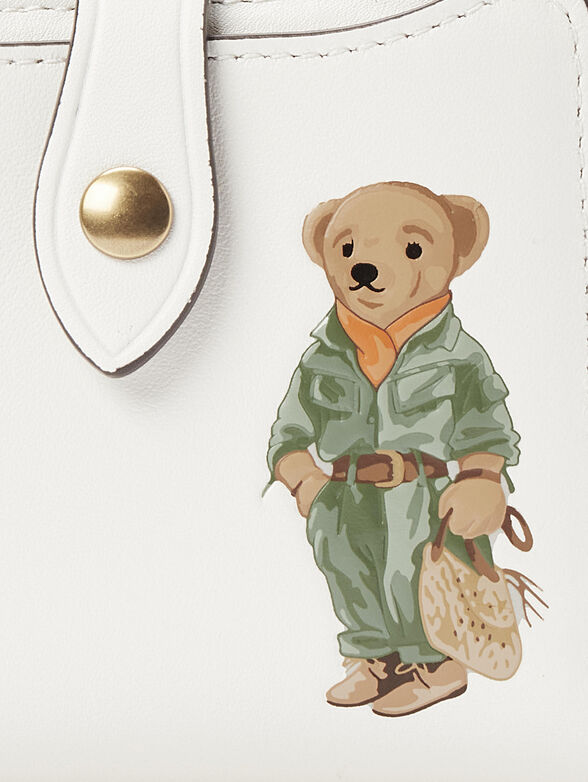 Leather wallet with zip and Polo Bear print - 4