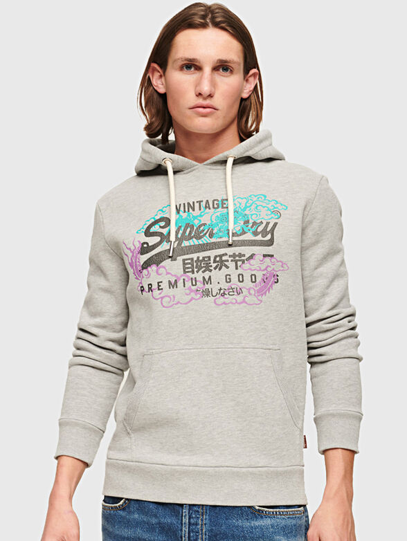 VINTAGE sweatshirt with logo print - 1