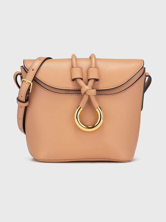Beige crossbody bag with gold details - 1