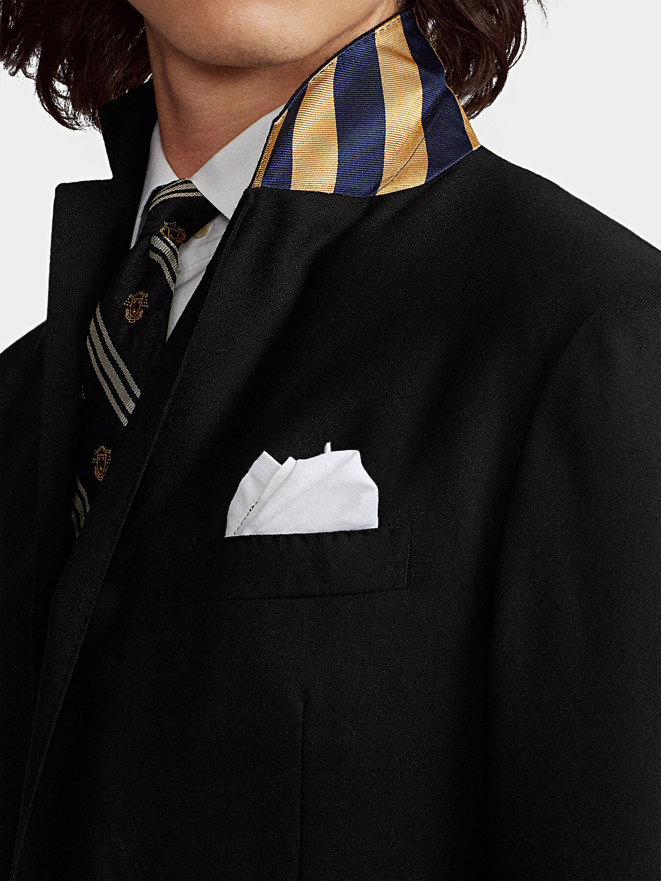 贅沢品 Black LAUREN RALPH POLO brand lapel classic with blazer スーツ