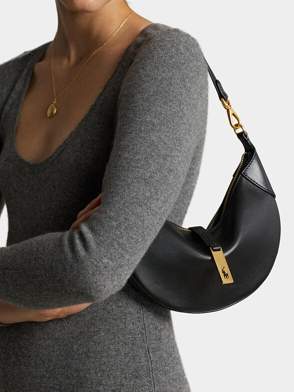 Small leather black bag - 1