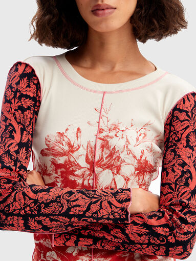 Blouse with floral print - 5