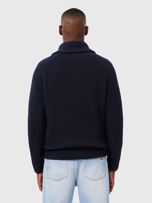 Wool cardigan with zip - 3