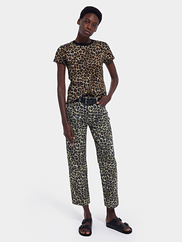 Leopard print jeans - 4