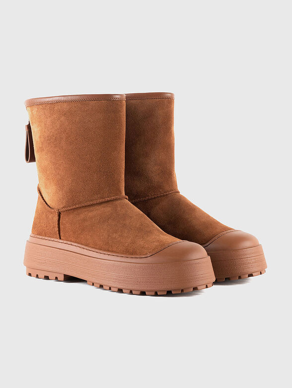 STIVALETTO suede boots with logo - 2